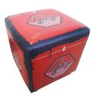Puff Madeira Espuma Loft Gas Station Vermelho Urban