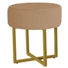 Puff Madrid Base Dourada - 44cm X 29cm