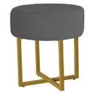 Puff Madrid Base Dourada - 44cm X 29cm