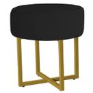 Puff Madrid Base Dourada - 44cm X 29cm