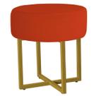 Puff Madrid Base Dourada - 44cm X 29cm