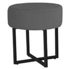 Puff Madrid Base Preta - 44cm X 29cm