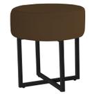 Puff Madrid Base Preta - 44cm X 29cm