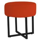 Puff Madrid Base Preta - 44cm X 29cm