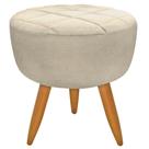 Puff Maitê Decorativo Sala De Estar Suede Bege