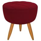 Puff Maitê Decorativo Sala De Estar Suede Marsala