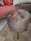 Puff Marrom Suede aveludado
