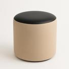 PUFF material sintético DECORATIVO LUXO PARA SALA QUARTO PRETO