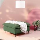 Puff Modular com Pé Metal Sôma CabeCasa MadeiraOriginals Verde
