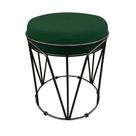 Puff Multiuso Com Mesa 2 Em 1 Suede Verde Base Preto