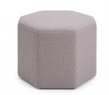 Puff octagonal decorativo para sala e quarto cinza