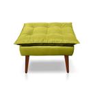Puff Opala Decorativo Panqueta De Apoiar Os Pés Suede Amarelo