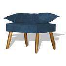 Puff opala Decorativo Pes palito - Azul Royal
