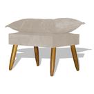 Puff opala Decorativo Pes palito - Bege