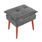 Puff Opala Estofado Suede com Pés Palito Conforto e Estilo para Sua Casa