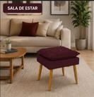 Puff Opalak Design Moderno Pés Palito Sala TV Conforto Sala Estar Escritório Consultório Sala Jantar Bordo