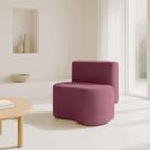 Puff Orgânico Feijão Com Encosto Curvo Redondo Sala Resistente Confortável Suede Cor:Suede Azul Puff Orgânico Feijão Com Encosto Curvo Redondo Sala Resistente Confortável Suede Cor:Suede Azul