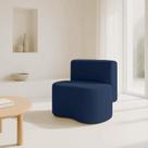 Puff Orgânico Feijão Com Encosto Curvo Redondo Sala Resistente Confortável Suede Cor:Suede Rosa
