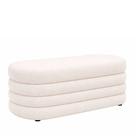 Puff Orgânico Layer Bouclé Off White - Sallar Home