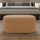 Puff Orgânico Malu Max Bouclê Espuma D-23 Suede Cappuccino D'Rossi