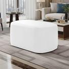 Puff Orgânico Malu Max Espuma D-23 material sintético Branco D'Rossi