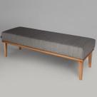 Puff para Quarto 100cm Grazi Sofáni Cinza/Natural