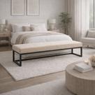 Puff para Quarto 100x40cm Veludo Ted