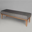 Puff para Quarto 160cm Grazi Sofáni Cinza/Natural
