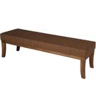 Puff para Quarto 160cm Linho Pés Imbuia Lúcia Puff para Quarto 160cm Linho Pés Imbuia Lúcia