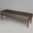 Puff para Quarto Veludo Pés Imbuia 140cm Grazi Puff para Quarto Veludo Pés Imbuia 140cm Grazi