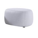 Puff para Sala de Estar Dolphin Linho Cinza Claro