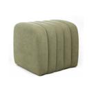 Puff para Sala de Estar Tube Boucle Verde Oliva