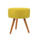 Puff Para Sala Redondo Pés Palito Suede Oferta Balaqui Decor