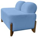 Puff para Sala Virginia Boucle Azul 2 Lugares Puff para Sala Virginia Boucle Azul 2 Lugares