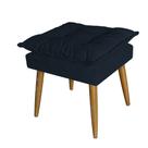Puff Pé Palito Opala Suede Liso Azul Marinho Imperial Puff Pé Palito Opala Suede Liso Azul Marinho Imperial