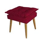Puff Pé Palito Opala Suede Liso Vermelho Imperial Puff Pé Palito Opala Suede Liso Vermelho Imperial