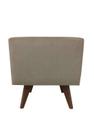Puff Pé Palito Quadrado Não é Segredo Suede Liso Marrom Claro 40x45