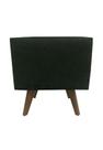 Puff Pé Palito Quadrado Não é Segredo Suede Liso Preto 40x45