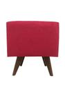 Puff Pé Palito Quadrado Não é Segredo Suede Liso Vermelho 40x45