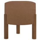 Puff Pequeno Individual Redondo Reforçado Suede Terracota