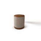 Puff plus decorativo para sala e quarto cinza caramelo
