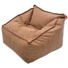 Puff Poltrona Diana Good Pufes Nobuck Bege Repelente a Água Enchimento de Pérolas EPS 3mm Gigante Confortável para Sala e Quarto 95x95x60cm Ergonomico