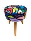 Puff Puf Banqueta Suede Romero Brito - Pés Palito