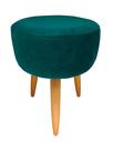 Puff Puf Banqueta Suede Verde - Pés Palito