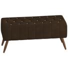 Puff Puf Para Sala 100 cm Pes Madeira Trit Veludo SL 942 Peer