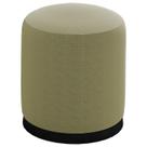 Puff Puf Para Sala Base Metal Preto Saien Linho SL 75 Peer