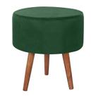 Puff Puf Redondo Pes Palito 44x40cm Suede Verde MPassos