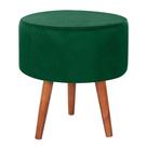 Puff Puf Redondo Pes Palito 44x40cm Suede Verde Mpassos Verde