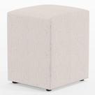 Puff Quadrado Decorativo L02 Sala de Estar Linho Cru - Lyam Decor