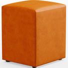 Puff Quadrado Decorativo Sala De Estar L02 Sintético Whisky - Lyam Decor